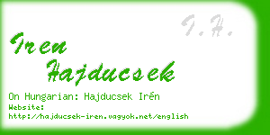 iren hajducsek business card