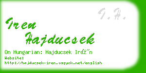 iren hajducsek business card